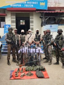 Security Forces Recover Arms, Explosives and Communication Equipment in Churachandpur