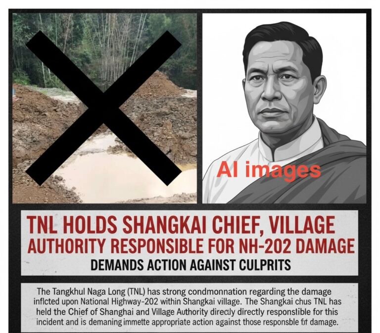 TNL Holds Shangkai Chief, Village Authority Responsible for NH-202 Damage; Demands Action Against Culprits