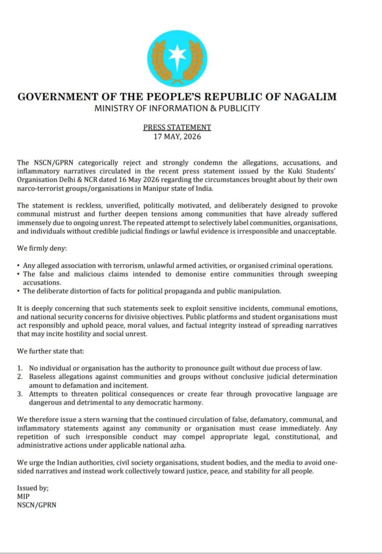 NSCN/GPRN Calls KSO Allegations Politically Motivated and Divisive