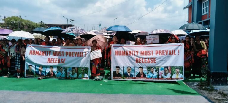 Over 1,200 Naga Women Stage Sit-In Protest in Ukhrul, Kamjong; Demand Release of Hostages, Nemcha Kipgen’s Resignation.