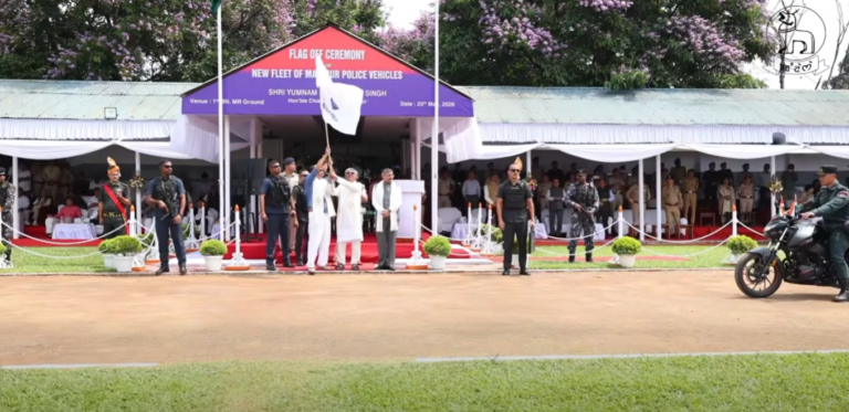 CM Yumnam Khemchand Flags Off 477 New Manipur Police Vehicles to Boost Law and Order Response