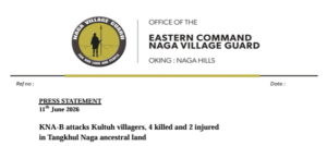 Four Killed, Two Injured as Cross-Border Gun Battle Erupts in Kamjong Border Village