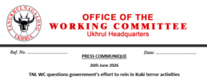 TNL Working Committee Questions Government’s Efforts to Rein in Kuki Terror Activities