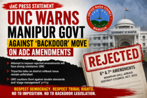 UNC Warns Manipur Govt Against ‘Backdoor’ Move on ADC Amendments