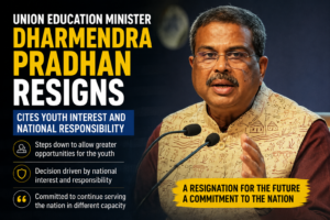 Union Education Minister Dharmendra Pradhan Resigns, Cites Youth Interest and National Responsibility