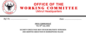 TNL Working Committee Alleges Security Lapses Enabled Kuki Militants’ Intrusion and Abduction in Sharkaphung