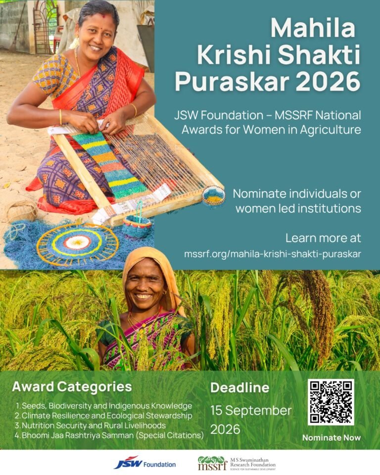 Mahila Krishi Shakti Puraskar 2026: Nominations Open to Honour Women Transforming Agriculture