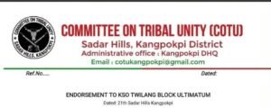 JTC-Manipur Rebuts COTU Endorsement of KSO Twilang Block Ultimatum