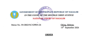 National Court of Nagalim Suspends All Pending Cases in Southern Nagalim